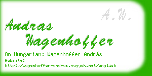 andras wagenhoffer business card
